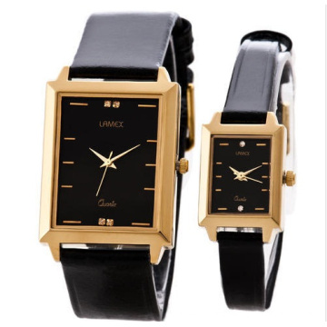 Montres de couple en cuir de marque classique 2014